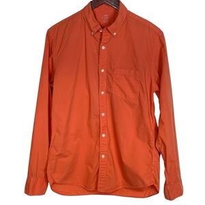 J.Crew Men's Orange Light Weight Cotton Button Down Shirt Size M
